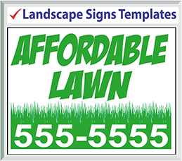 Browse Landscape Signs Templates