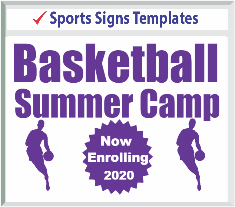 Browse Sports Signs Templates 24" x 18"