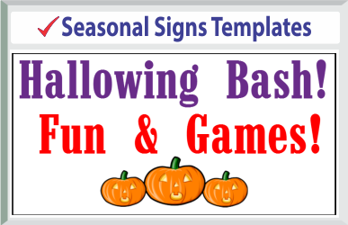 Browse Seasonal Signs Templates 24" x 24"