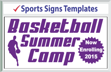 Browse Sports Signs Templates 24" x 24"