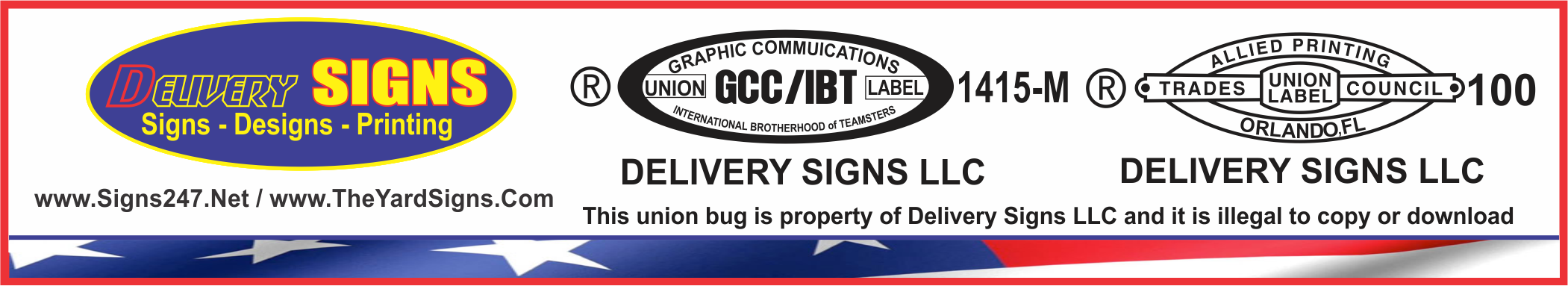 Union Made Campaing Yard Signs & Printing, Made in USA