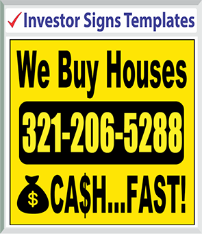 Browse Investor Signs Templates 48" x 48"