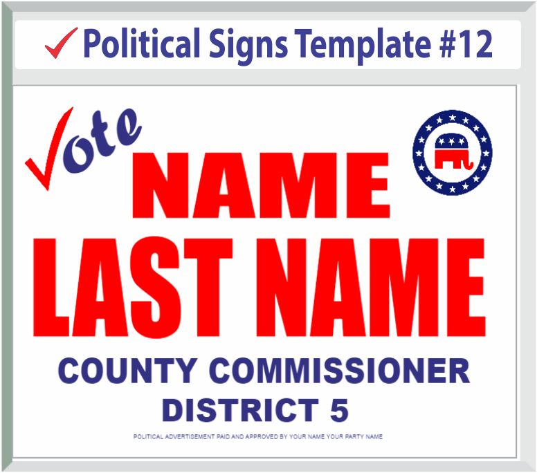 Political Signs Templates
