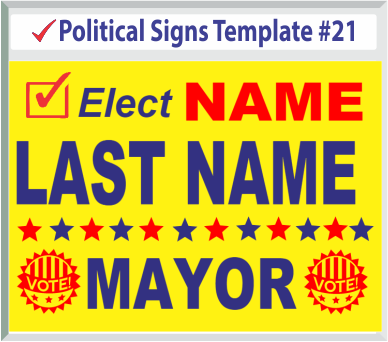 Select Political Signs Template #21