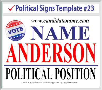 Select Political Signs Template #23