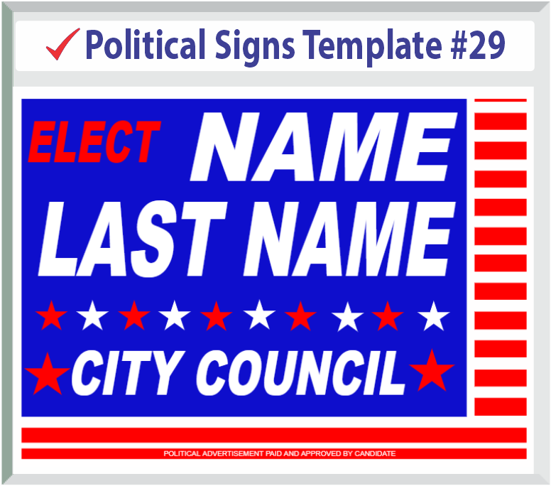 Select Political Signs Template #29