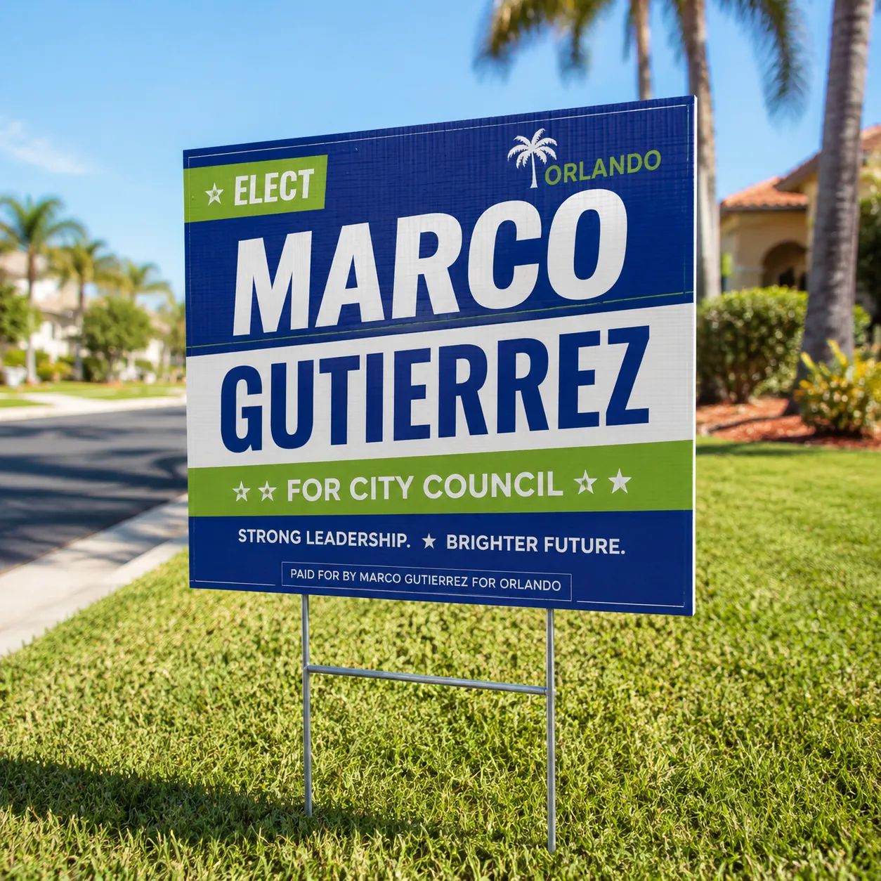 Custom printed 18x24 school board campaign signs