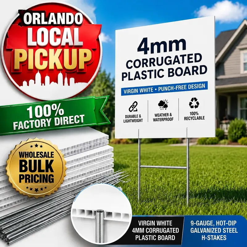 Wholesale campaign yard signs - factory direct with Orlando local pickup