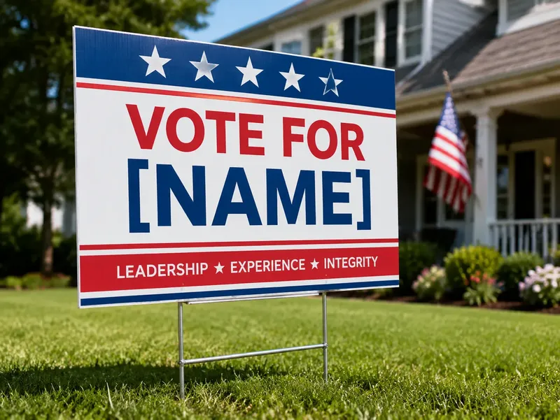 UV protected political lawn signs for Florida & Georgia election campaigns