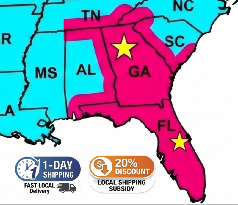 local shipping subsidy area for Ga & FL