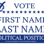 Political Signs template