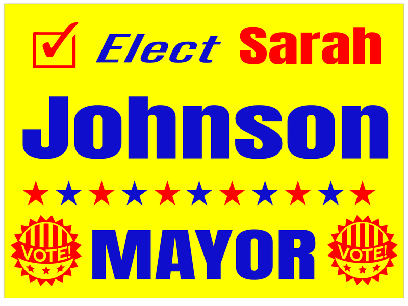 Political Signs template