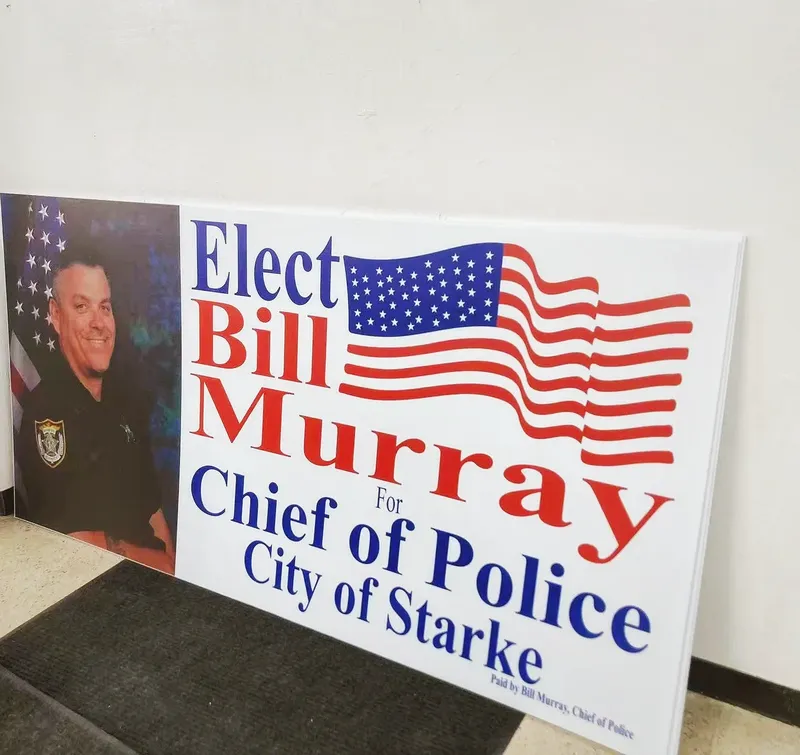 Custom Sheriff Election Yard Signs with American Flag