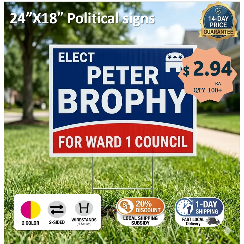 18x24 Double-Sided Campaign Signs (GA/FL Bulk)