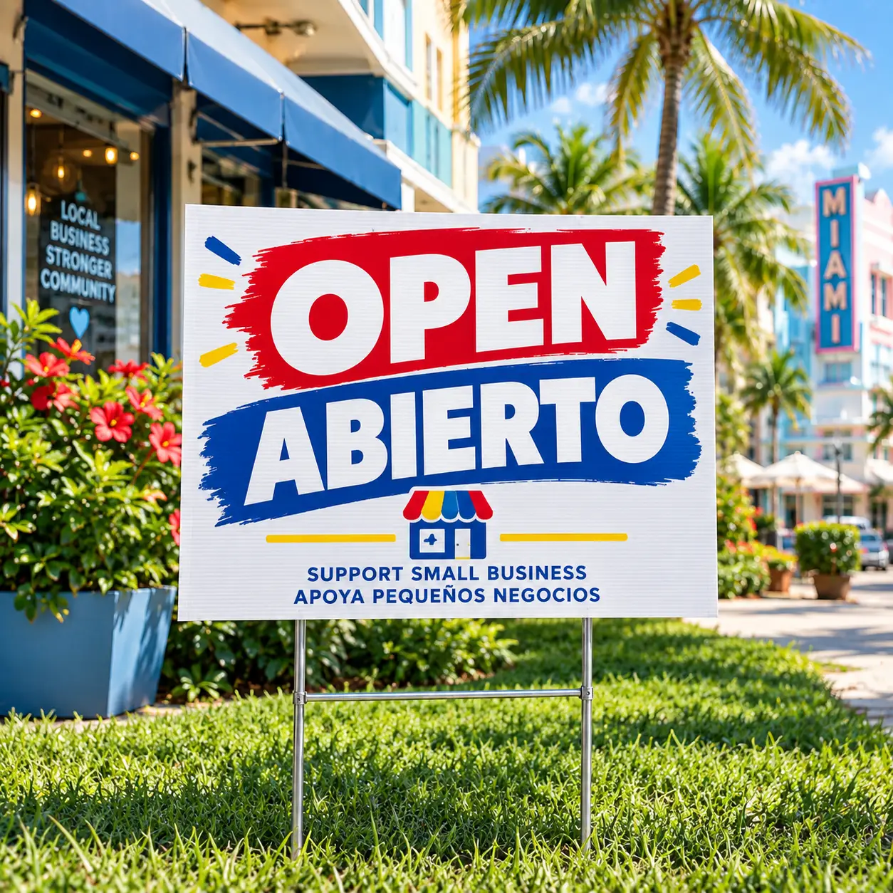 Bilingual Small Business Yard Signs